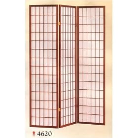 3-Panel Cherry Wood Shoji Screen / Room Divider