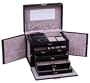 SHINING IMAGE tea2 HUGE BLACK LEATHER JEWELRY BOX / CASE / STORAGE / ORGANIZER WITH TRAVEL CASE AND LOCK