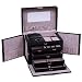 SHINING IMAGE tea2 HUGE BLACK LEATHER JEWELRY BOX / CASE / STORAGE / ORGANIZER WITH TRAVEL CASE AND LOCK