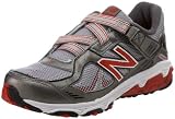 New Balance 688 H&L Sneaker (Little Kid/Big Kid),Titanium/Red-TR,4 W US Big Kid