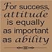 For success, attitude is equally as important as ability 12x12 vinyl wall art decals sayings words lettering quotes home decor