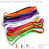 Grifiti Big-Ass Bands X Cross Style 12" 10 Pack Books, Camera Lens, Art, Cooking, Wrapping, Exercise, MacBooks, Bag Wraps, Dungies Replacements, and Made with Silicone Instead of Rubber or Elastic