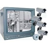 Profi Kamera �berwachungssystem mit Monitor und 4 �berwachungskameras inkl. Nachtsichtkameras mit Mikrofonvon "Atlantis Electronic"