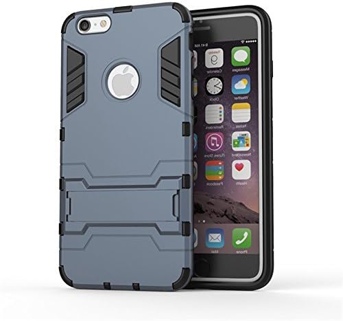 iPhone 6s plus Case,[5.5inch]SYLICA,Soft TPU Bumper&amp;Hard Shell Solid PC Back,Shock-Absorption&amp;Anti-Scratch Cases (electric blue )