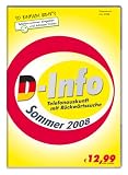 D-InfoTelefonauskunft mit Rückwärtssuche Sommer 2008, 1 CD-ROM Für Windows 2000/XP/Vista