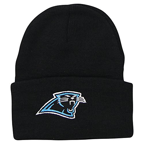 NFL Classic Team Colors Cuffed Knit Hat / Beanie (Carolina Panthers)