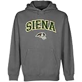 NCAA Siena Saints Gunmetal Logo Arch Applique Midweight Pullover Hoody