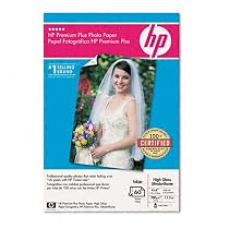 HP Premium Plus Photo Paper, high gloss (60 sheets, 4 x 6-inch with tab)