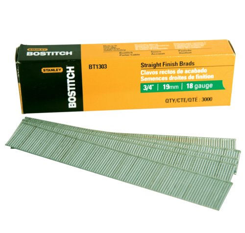 Bostitch BT1303 3/4-inch 18 Gauge Straight Finish Brad Nails (3,000 per box)