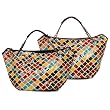 Je Veux Woven Croc Print Double Handle Handbag