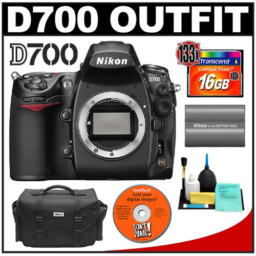 Nikon D700 Digital SLR Camera Body + Nikon EN-EL3e Rechargeable Li-ion Battery + Nikon SLR System Case + 16GB CF Memory Card + Cameta Bonus Accessory Kit