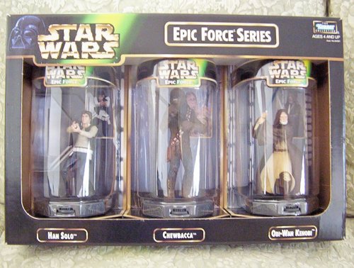 51q%2Bzy9RBXL Star Wars Epic Force Figure   Han Solo, Chewbacca, & Obi Wan Kenobi 3 Piece Set
