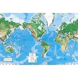 World Map Paper Wall Mural