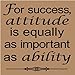 For success, attitude is equally as important as ability 12x12 vinyl wall art decals sayings words lettering quotes home decor
