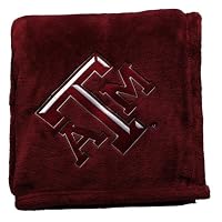 Texas AandM Aggies Embroidered Fleece Throw (50 x 70-inch)