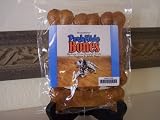Pork Hide Bones Oven Roasted Chew Treats for Puppies and Adult Dogs - Package of 4 Medium, 4 1/2" Bones