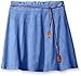 Amy Byer Girls' Big Knit Suede Circle Skirt with Belt