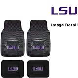 LSU Louisiana State University Fighting Tigers Front & Rear Car Truck SUV Vinyl Car Floor Mats - 4PC