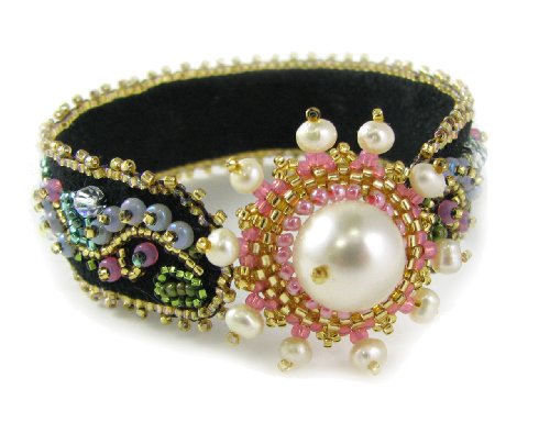 Beads East Erica Bead Embroidery Bracelet Kit by Ann Benson