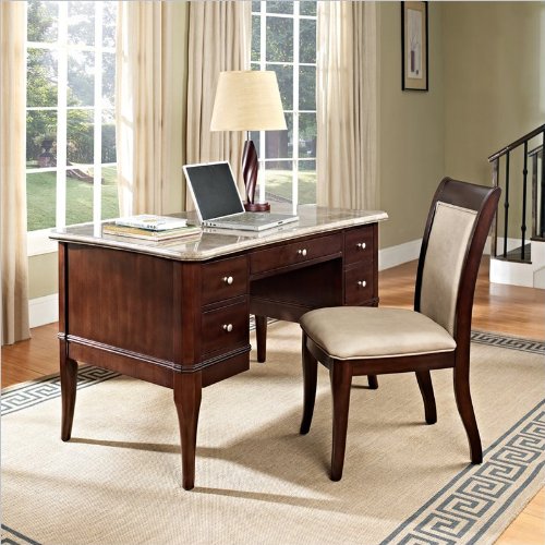 Steve Silver Company Marseille Marble Top Writing Desk On Sale