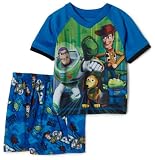 Disney Toy Story and Beyond Pajama Short Sleeve and Short Pant Set, 2 Piece, Blue