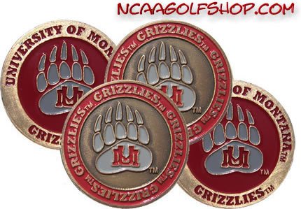Montana Grizzlies Golf Ball Markers