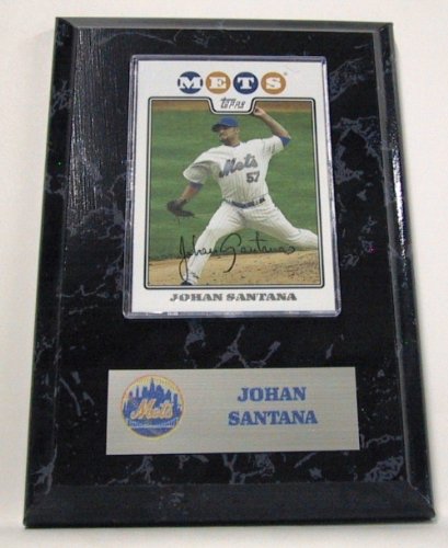 MLB Card Plaques - New York Mets - Johan Santana