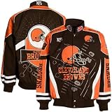 Browns Jacket : Browns Brown Midweight Superfan Twill Jacket