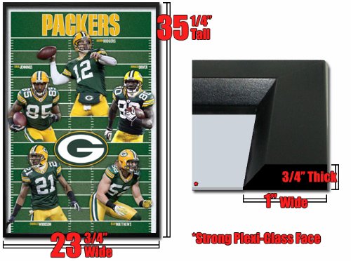 Framed Green Bay Packers Poster Rodgers Driver Fr1082