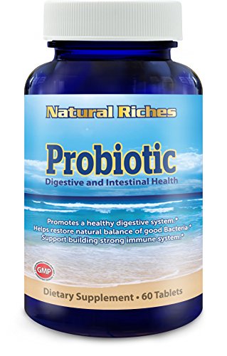 Best Probiotics Supplement for Men and Women from Natural Riches for Colon & Digestive Health, Improves Immune System & Irritable Bowel, Replenishes Flora after Antibiotic Use, 60 Tablets Best Probiotics Supplement for Men and Women from Natural Riches for Colon & Digestive Health, Improves Immune System & Irritable Bowel, Replenishes Flora after Antibiotic Use, 60 Tablets