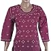 Womens Blouse Cotton Long Sleeve Top Shirt Chikan Embroidery Size M (ctop486)