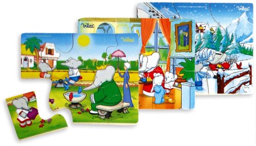 Vilac - 2200 - Babar - Puzzles Babar (4 x 6 pcs)