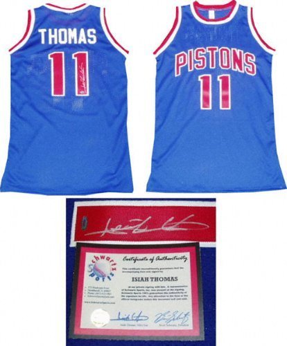 Isiah Thomas Autographed Jersey | Details: Detroit Pistons, Authentic