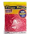 Pony Beads, Red OP, 6 x 9mm, 1000pc Pkg