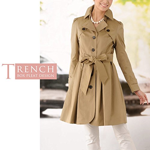 トレンチ コート ボックス プリーツ デザイン サイズ:11号[L] カラー:キャメル[ベージュ](No.08000020-zz-11-cmlr ) [エースタイル]Aastyle