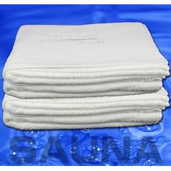 MAXI SAUNA Badetuch weiss Saunatuch 180x70cm ELECSA Sports