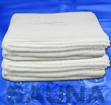 MAXI SAUNA Badetuch weiss Saunatuch 180x70cm ELECSA Sports