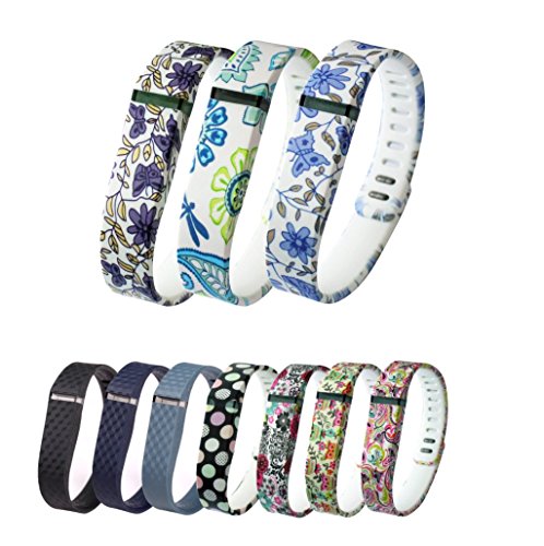 Greeninsync New Laser Colors Replacement Bands for Fitbit FLEX (Large / Small Optional)