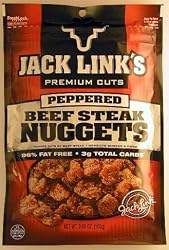 Jack Link's Premium Cuts Peppered Beef Steak Nuggets Jerky (3.25 oz each) TWO BAGS