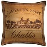 Chablis Label wine Cushion - Martin Wiscombe Cushions