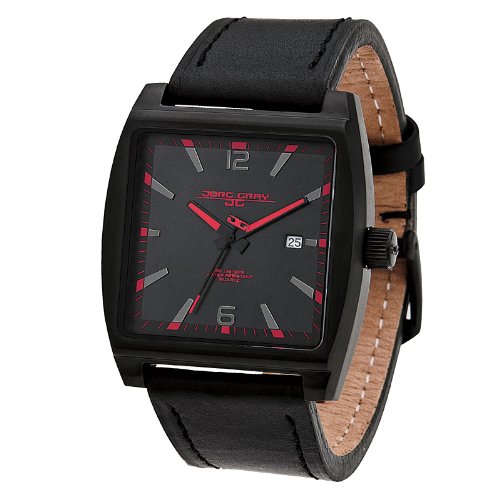 Jorg Gray JG5200-19 - Unisex Watch, Japan 3 Hands Mvt, Date Display, Leather Straps