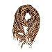 PASKMLNA Animal Print Fringed Shoulder Pashmina Wrap Scarf - Leopard Zebra Patterns