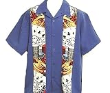 Dragonfly Clothing Gamble Shirt Blue Vegas Style shirt for Poker Players, Gamblers, Bikers... by Dragonfly Clothing