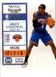 2010 11 Playoff Contenders Plates & Patches Basketball Card # 60 Amar'e Stoudemire New York Knicks In a Protective Screwdown Display Case!