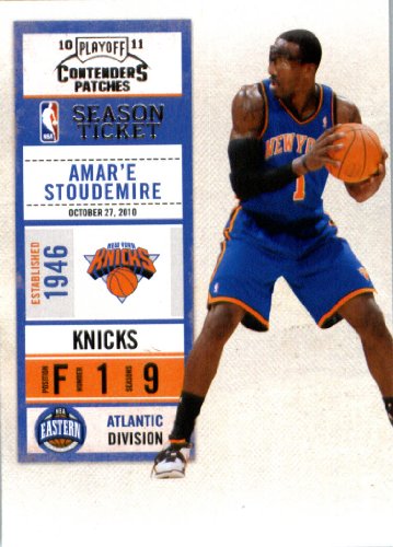 2010 11 Playoff Contenders Plates & Patches Basketball Card # 60 Amar'e Stoudemire New York Knicks In a Protective Screwdown Display Case!