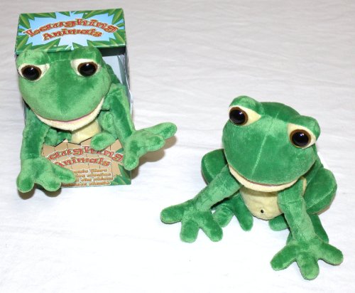 totlachender Frosch 22cm groß, schüttelt den Kopf während totlachender Frosch 22cm groß, schüttelt den Kopf während