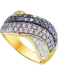 1.75ctw Brown Diamond Fashion Band 14K Yellow Gold w/ 80 Diamonds