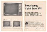 1967 Magnavox Solid State Motel TV Television 2-Page Print Ad