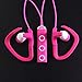 Bluetooth Headphones High-Fidelity Earhook Stereo Sport Sweatproof Noise Cancelling Earbuds with Mic Magnet Attraction for Running or Other Gym Exercise Rose Red