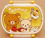 Bo�te � bento kawaii jaune avec l'our...